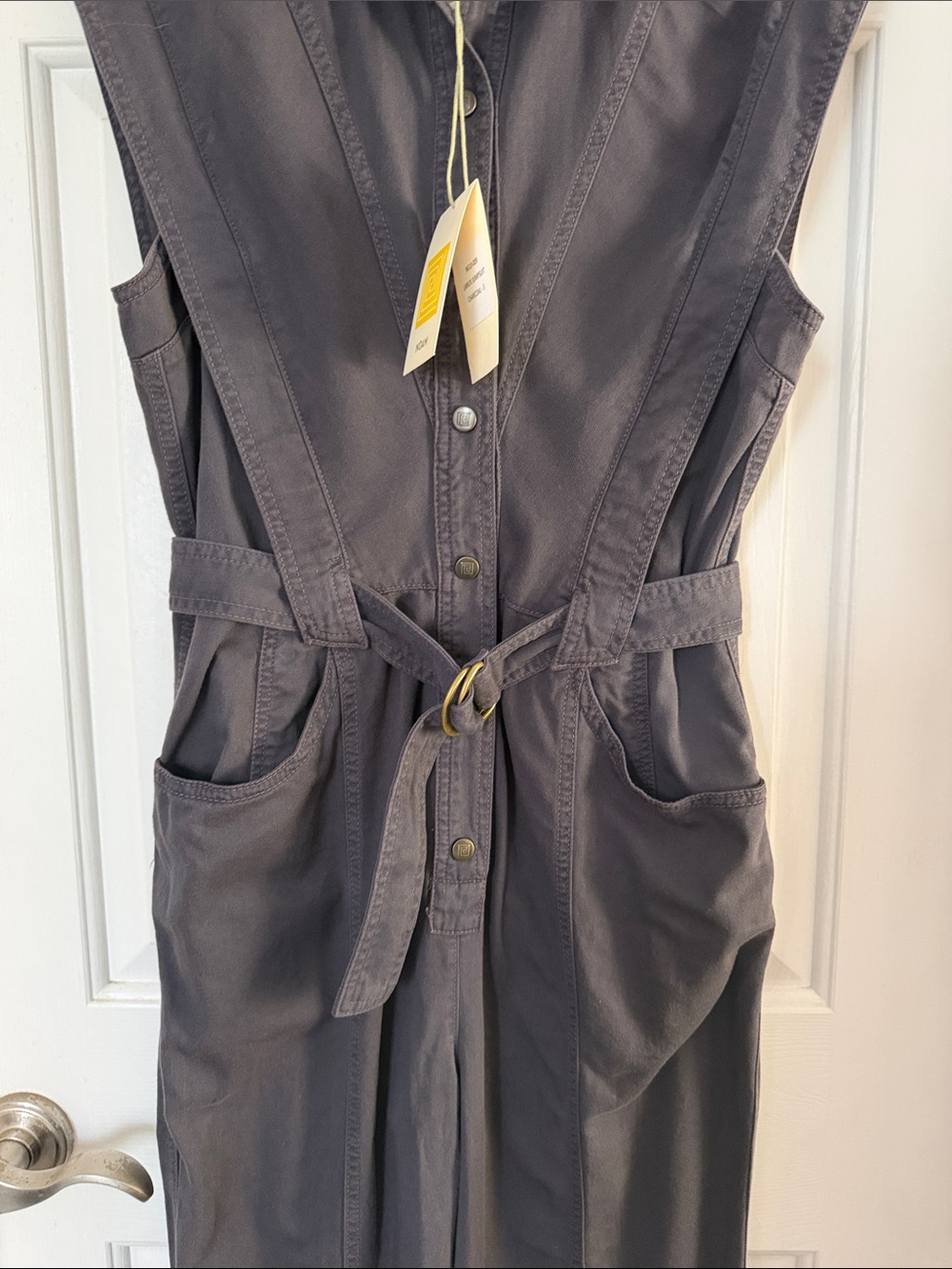 NWT Noam hanoch lanux jumpsuit charcoal small - Picture 7 of 10